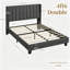 Upholstered Bed Frame with Channel Tufted Headboard-77082534-77082585