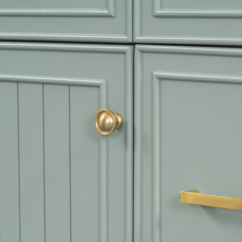 Meuble-lavabo 36 po avec lavabo en céramique, Vert