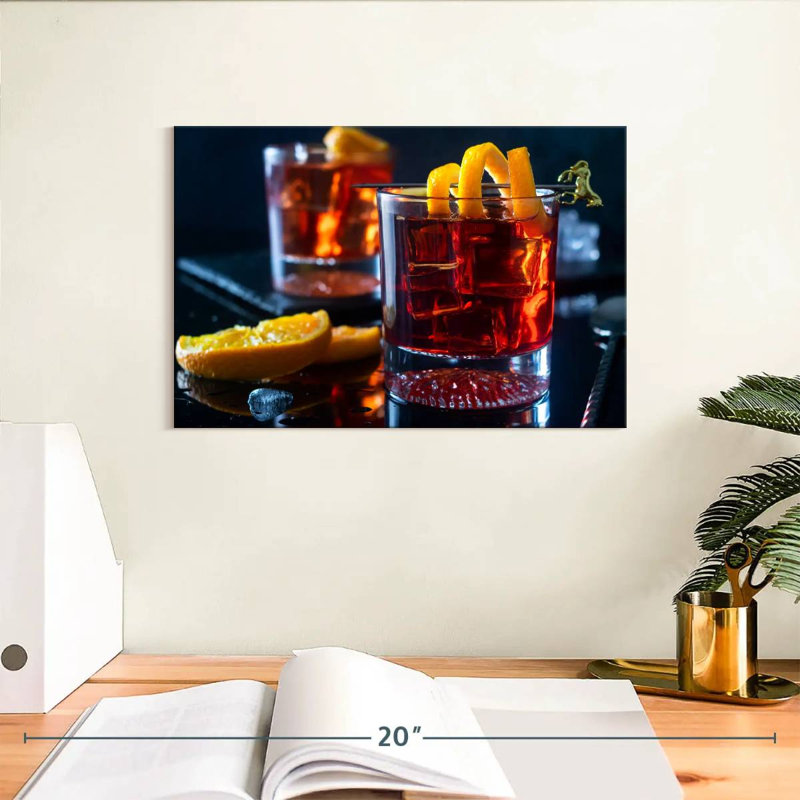 Yarlin Negroni Cocktails, 8" H x 12" W