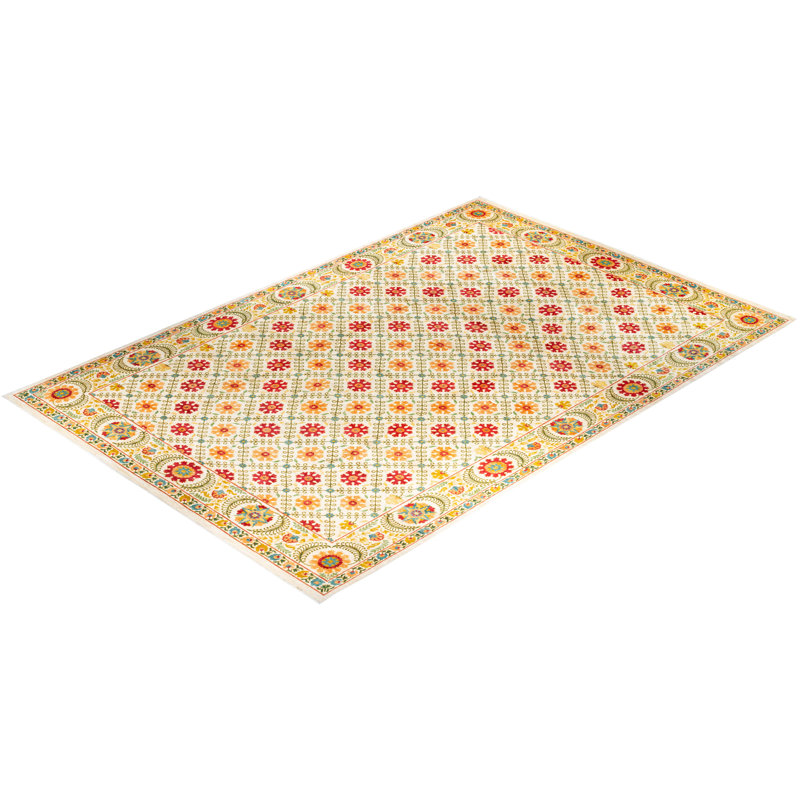 Suzani One-of-a-Kind 17' 10" X 11' 10" Hand Knotted Area Rug