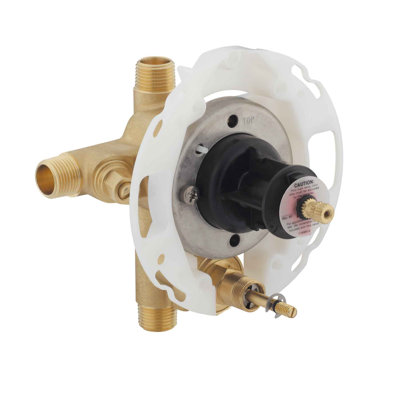 Rite-Temp® 1/2" Pressure-Balancing Valve with Push-Button Diverter and Screwdriver Stops