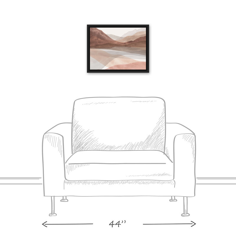Paysage à l'aube, toile encadrée flottante, H 13,75 po x l 17,75 po x P 1,75 po