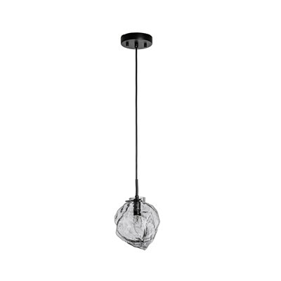 1-Light Pendant Light with Irregular Glass