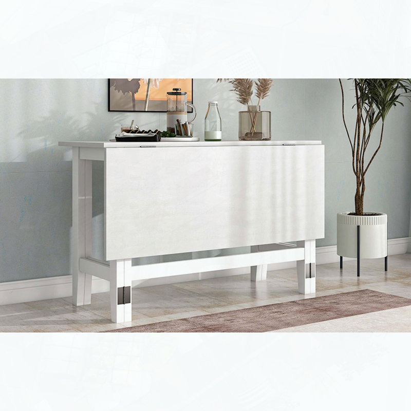 Table de salle à manger extensible Farmhouse, Blanc
