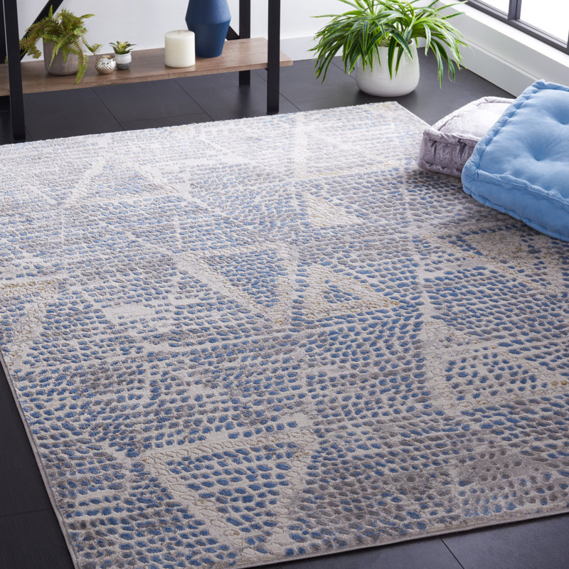 Palma Performance Geometric Rug, Rectangle 5'3" x 7'6"