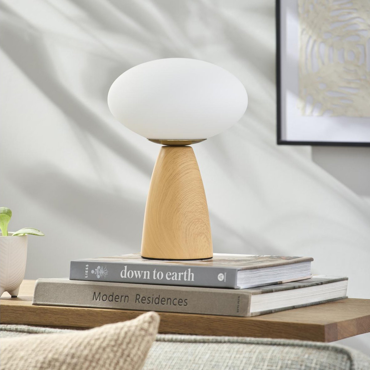 Deckard Ceramic Table Lamp, Light Brown
