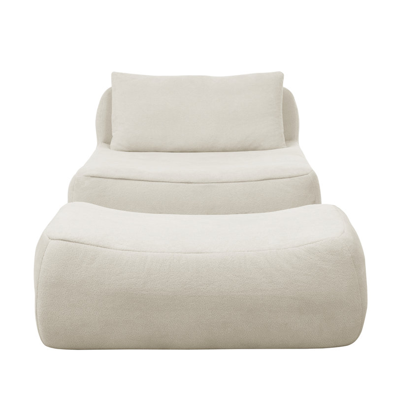 Fauteuil à billes, grand fauteuil à billes, fauteuil à billes avec coussin de taille et repose-pieds pour chambre à coucher