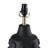3-way Black Ceramic Table Lamp With White Drum Shade