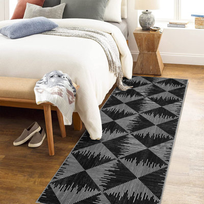 Tapis minimaliste moderne Tapis lavable Tapis antidérapant à bordure durable Tapis rétro pour salon, salle à manger, salle à manger
