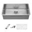 Évier de cuisine encastrable 30 po - évier de cuisine encastrable 30 po x 18 po x 9 po en acier inoxydable profond de calibre 16