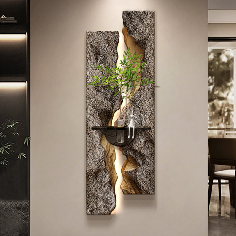 Couleur de l'image, art mural rectangulaire en bois manufacturé, H 47,24 po x l 15,75 po