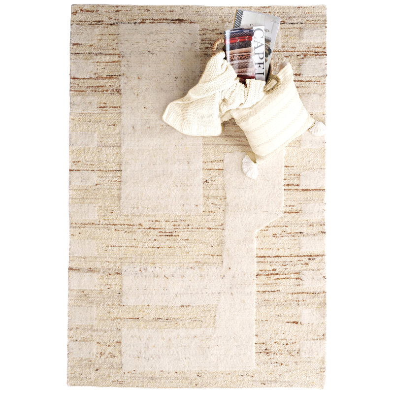Mitrita Performance Flatweave Wool Abstract Indoor Rug, Rectangle 3' x 5'