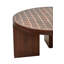 Table basse en bois d'acacia et carrelage