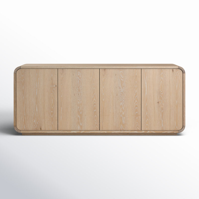 Perri 78'' Natural Oak Wood Sideboard