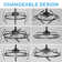Olamide 24" DIY Shape Adjustable Ceiling Fan with Lights Remote and APP Control