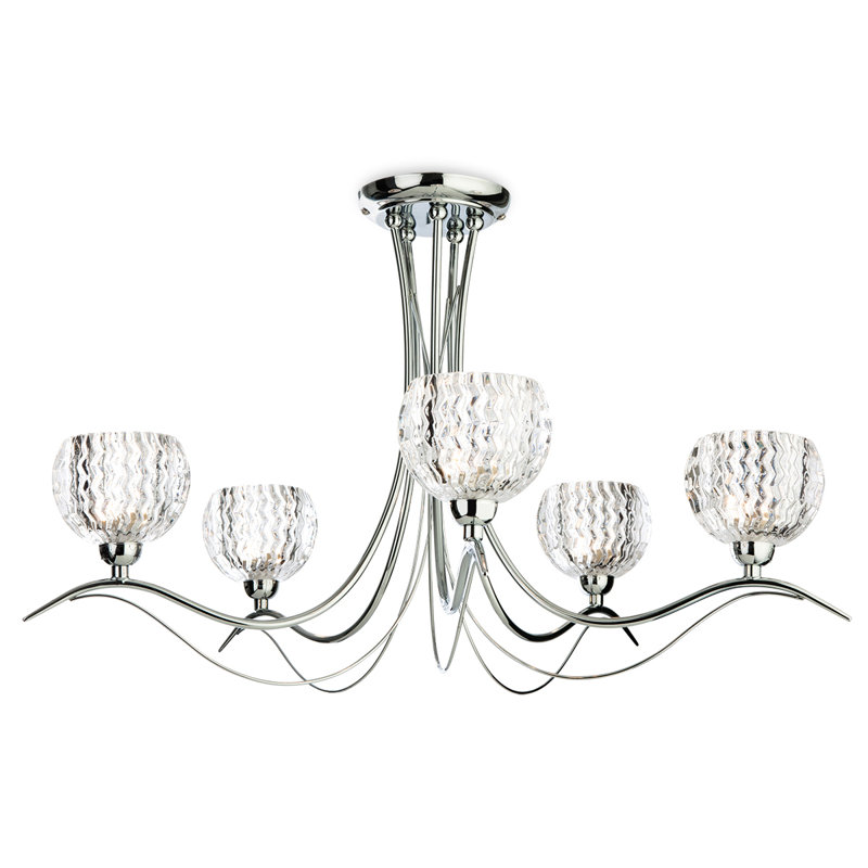 Crystal Semi Flush Mount