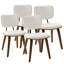 Chaise de salle à manger moderne de style Mid-Century 18,9 po, ensemble de 4, chaise d'appoint rembourrée avec coussin de siège rembourré et dossier incurvé-1979328237-1979328230