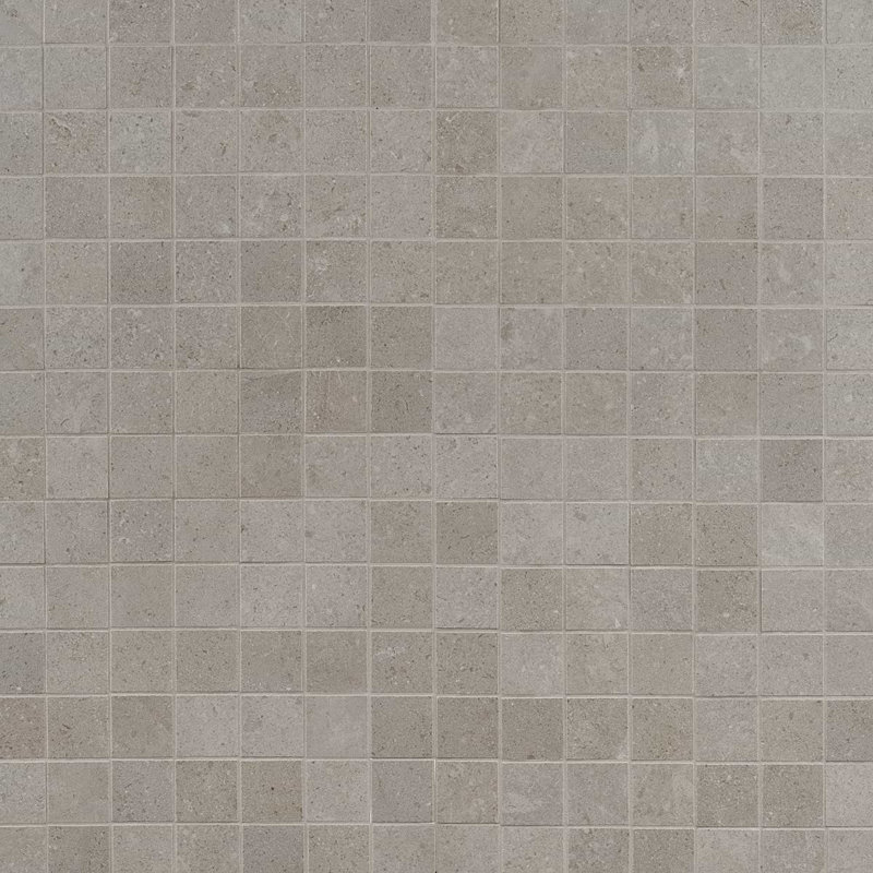New Rock 2X2 Matte Porcelain Mosaic, Fumo Light Gray