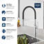 Robinet de cuisine à poignée simple Essence New avec SilkMove® et avec accessoires-20978167