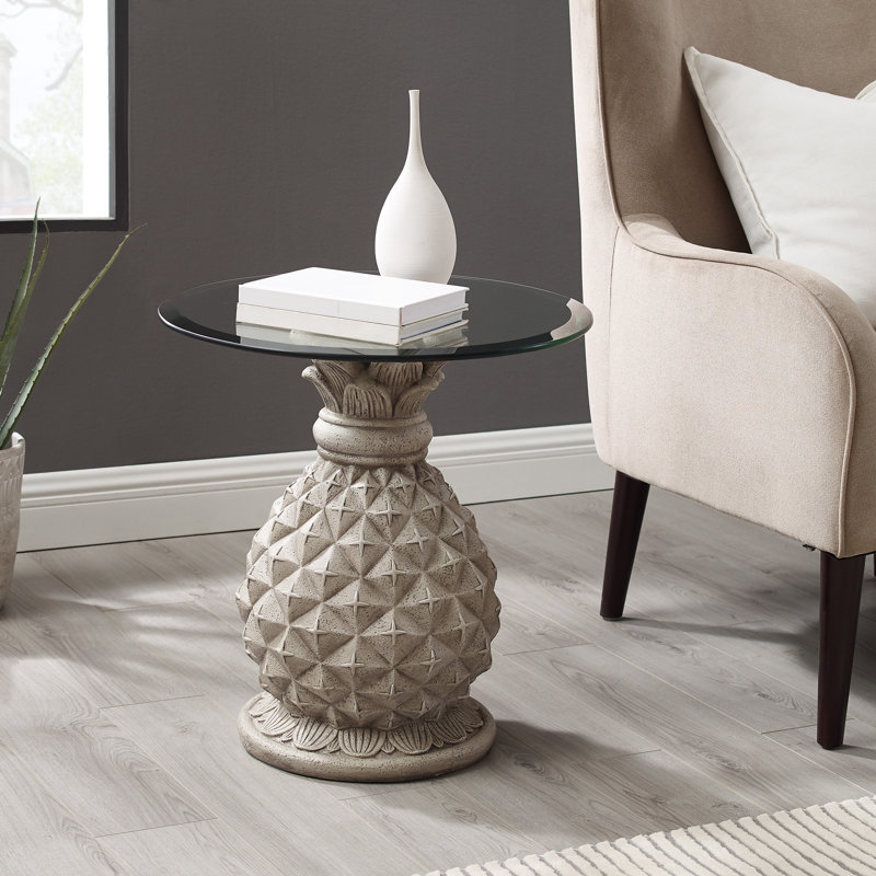 Ehmann Glass Top End Table