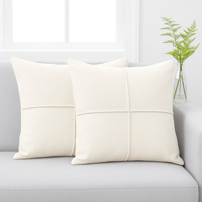 Coussin décoratif en micro suède, coussin en faux suède (paquet de 2)