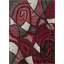 Tapis rouge à motif abstrait Jipson-1754895622