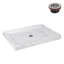 Base de douche en acrylique mat en marbre avec drain central Streamline 48 po x 36 po Streamline-118934449-118934447