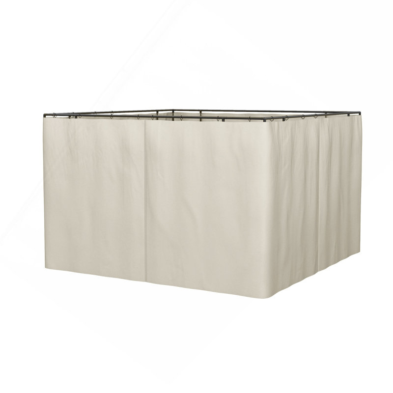 Ensemble de parois latérales 10 pi x 12 pi avec 4 panneaux, crochets / anneaux en C inclus pour pergolas et cabanes, beige