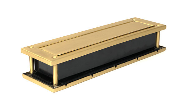 Traditional Satin Brass Letter Plate