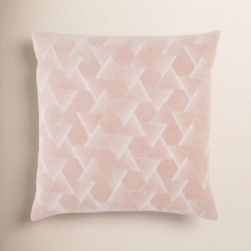 Coussin 100% coton Gretchen, Duvet, Rosé