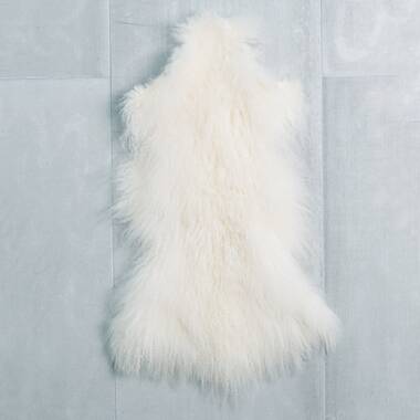 FABULOUS-FURS Signature Series Faux Fur Throw White Tibetan Lamb