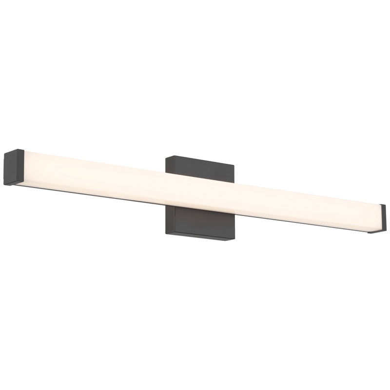 Maxx 5CCT LED Vanity - 18" - Brushed Steel Finish, 30" W, Matte Black