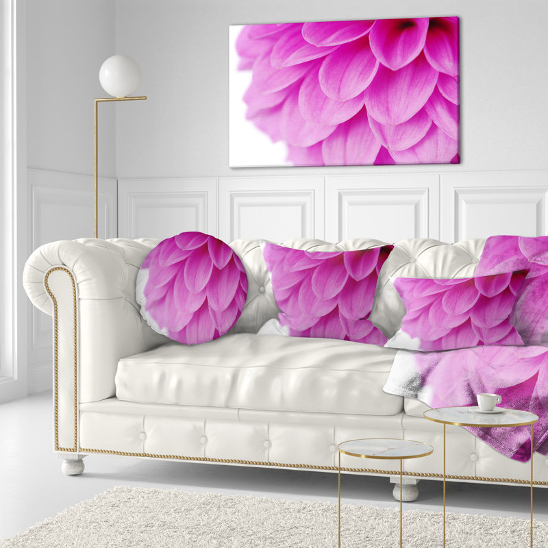 Coussin lombaire floral doux à fleur abstraite