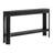 Fluted 56-Inch Console Table with Storage Shelf, Black-723672313