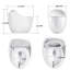 Toilette simple 1,28 po en forme d'œuf blanc brillant - création pratique et esthétique, dégagement rapide pour le nettoyage des tracas, siège, eau, hauteur standard de toutes les tailles de corps, forme silencieuse de 1 po