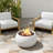 Patio MGO Propane Fire Pit, 40, 000BTU, White (Tank Cover Not Provided)