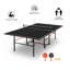 Ensemble de table de ping-pong portable pliable de 9 pi de taille moyenne pour l'intérieur avec filet, raquettes et balles-124241960-124241965