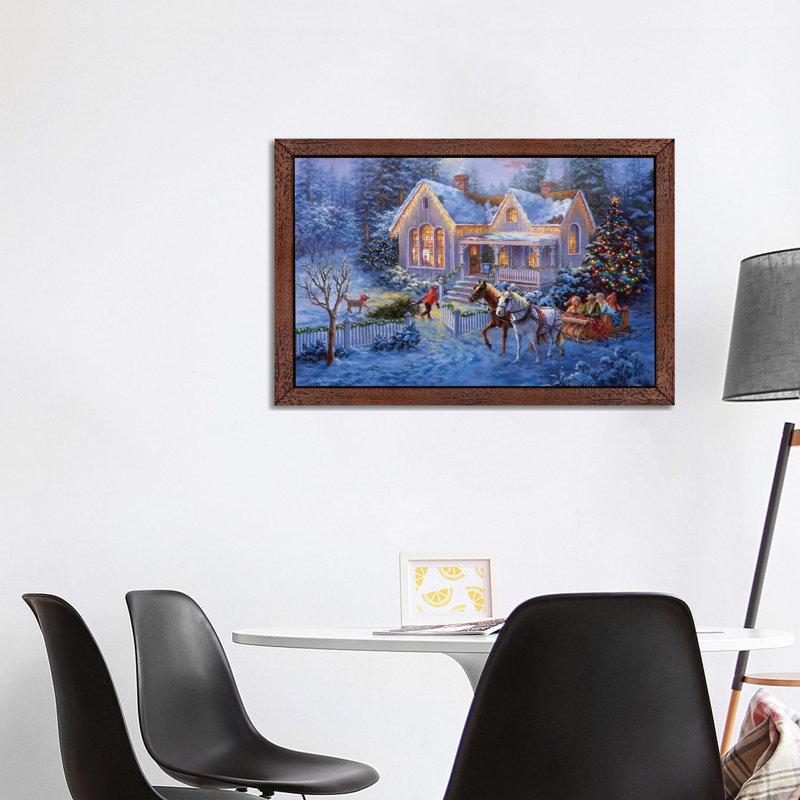 Welcome Home by Nicky Boehme - Print on Canvas, 152.5 cm H x 101.5 cm W, Brown Framed