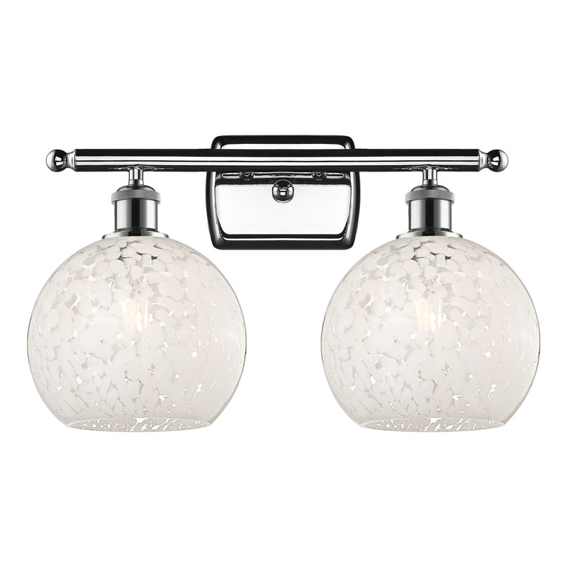 Éclairage pour meuble-lavabo à 2 lumières Bedia, Chrome poli
