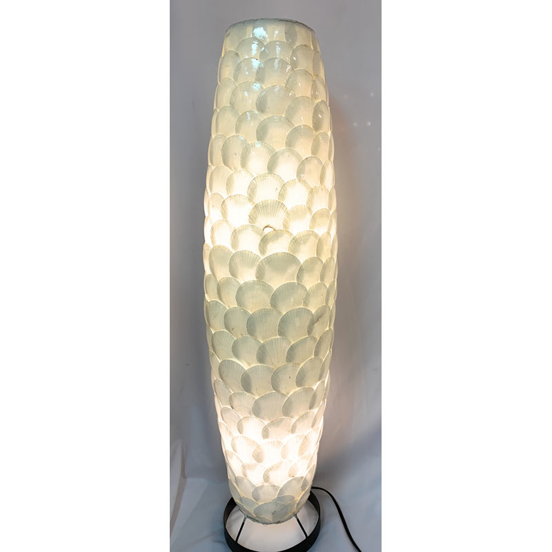 39'' Black Column Floor Lamp