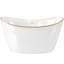 Baignoire de salle de bain autoportante 51 po. X 27,56 po. En acrylique lustré blanc brillant