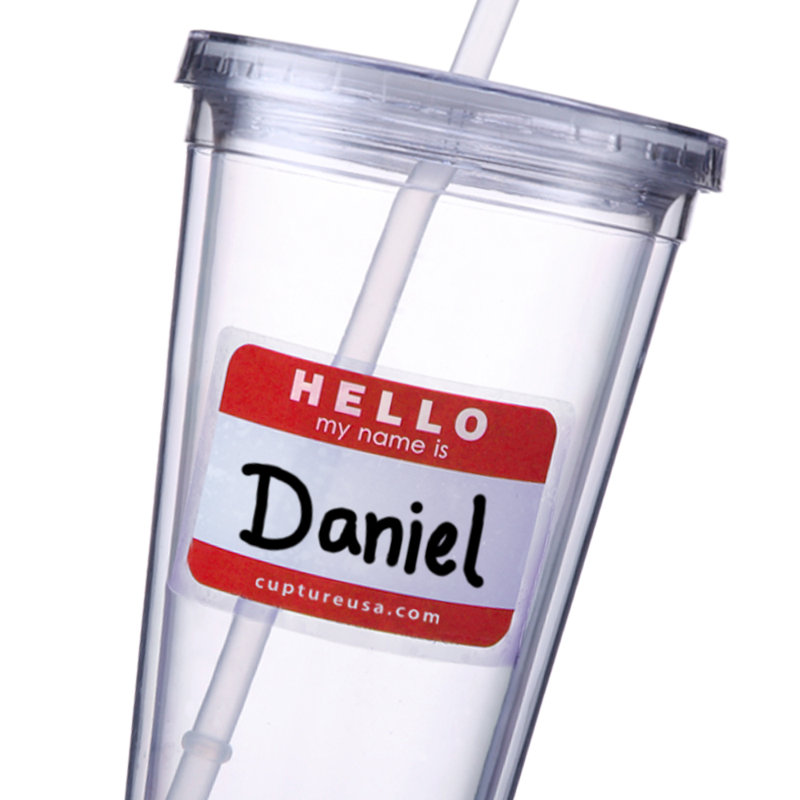 16 oz. Gobelet de voyage à double paroi, Transparent