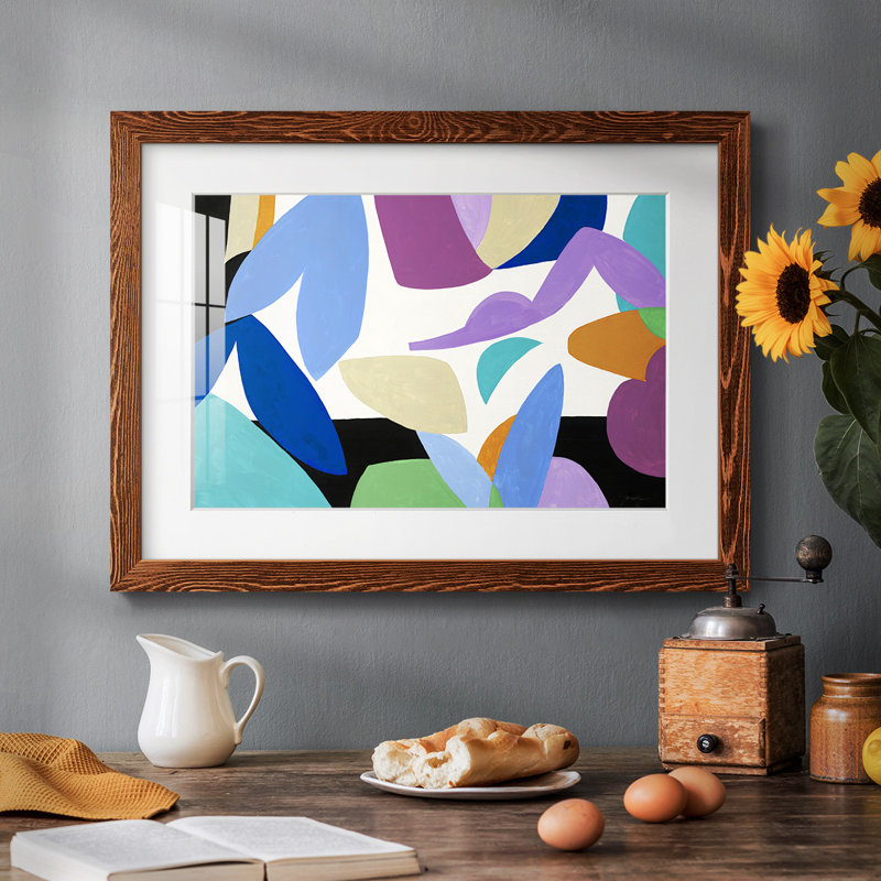 Ode à Matisse II, Cadre érable, H 28 po x l 42 po x P 1,5 po
