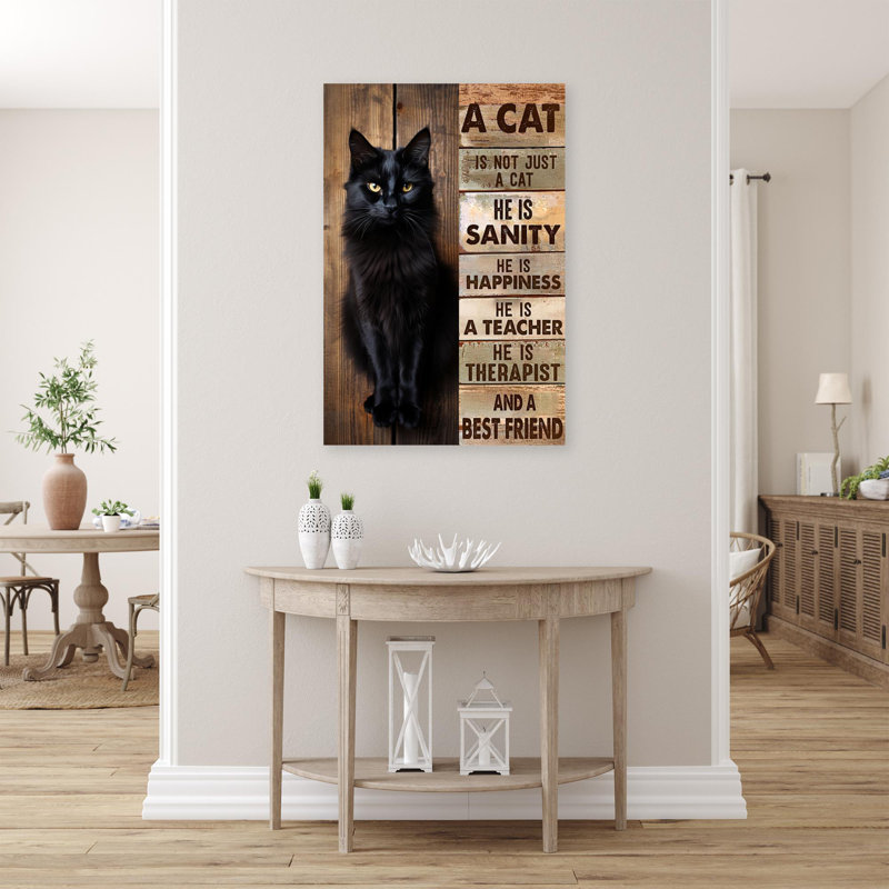 «A Cat Is Not Just A Cat 1 - 1 Pièce Rectangle Grap A Cat Is Not Just A Cat 1 - 1 Pièce», reproduction d'art graphique sur toile tendue