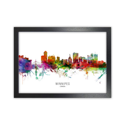 Winnipeg Canada Skyline by Michael Tompsett - Print