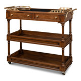 Capital Serving Cart Fruitwood Finish