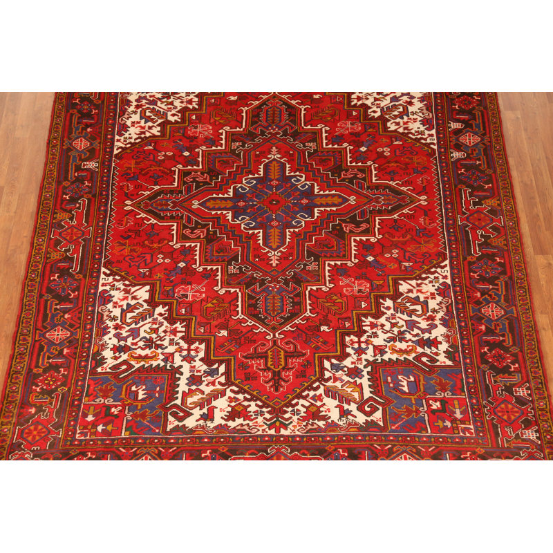 Tapis traditionnel géométrique rétro 8 x 11