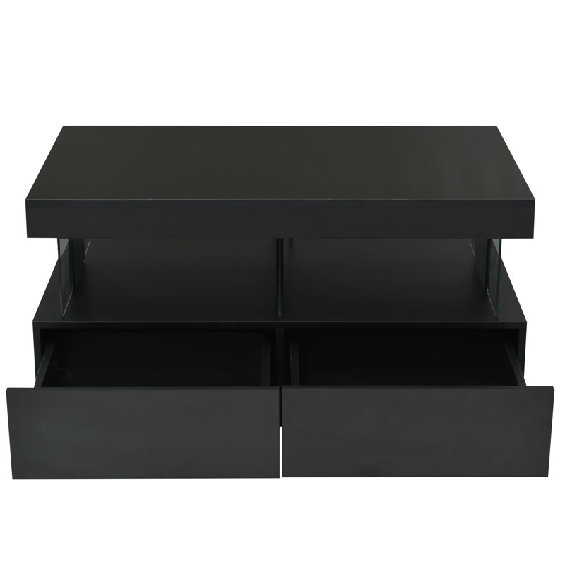 Carrelli Coffee Table with Storage, Black