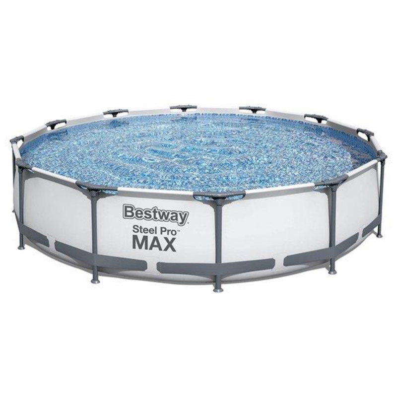 Plastic Round Inflatable Pool H x W x L , with Pump Included, 76cm H x 366cm W x 366cm L