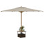 Square Solid Wood Metal Outdoor with Umbrella Hole Coffee Table - 55 cm W 55 cm D-1560425414